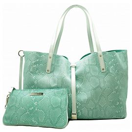 Tiffany & Co Daim 2 Sac cabas réversible Way Bleu Autre