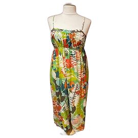 Vestido largo Bensimon de algodón multicolor Multicolor