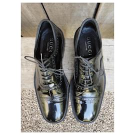Gucci-zapatos brogue gucci 43,5-Negro