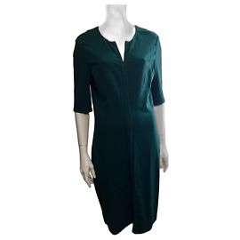 Diane Von Furstenberg DvF forrest green Saturn dress Dark green