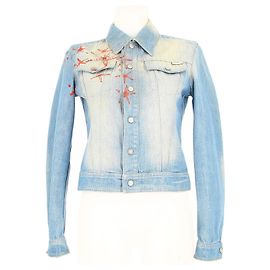 Blaue Jeansjacke von Versace Blau
