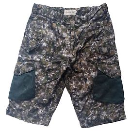 Short Cargo Moncler Imprimé Camouflage Vert Coton Vert