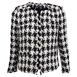 New York industrie-Houndstooth cotton blazer in black and white S-Black,White