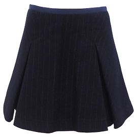 Sacai Luck - Mini-jupe à fines rayures - Bleu marine Bleu Marine