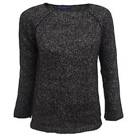 Pull Les Copains bleu en noir Noir Argenté
