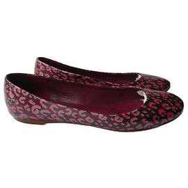 LOUIS VUITTON x Stephen Sprouse Ballerines cuir vernis T39 IT TBE Rose