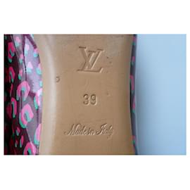 Louis Vuitton-LOUIS VUITTON x Stephen Sprouse Ballerines cuir vernis T39 IT TBE-Rose