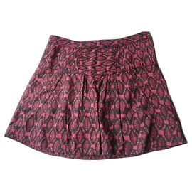 ISABEL MARANT ETOILE Silk mini skirt T0 Neuve Red