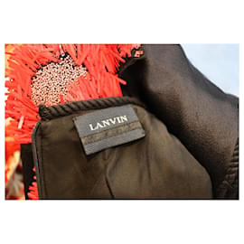 Lanvin-Lanvin Black Dress with Sequin Flowers-Black