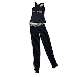 Versace-Un pantalon, leggings-Noir