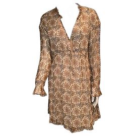 Robe Patrizia Pepe en viscose marron Marron