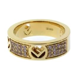 Fendi-*Fendi Ring Size S Ring Rhinestone-Gold hardware