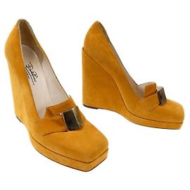 Escarpins compensés Emilio Pucci Moutarde