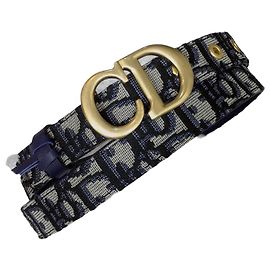 Dior Cinturón Saddle en azul marino Azul marino Gold hardware