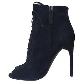 Bottines à lacets en daim noir Tom Ford Noir