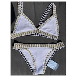 Autre Marque-Swimsuit-White,Golden