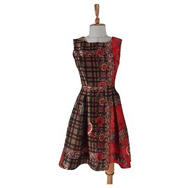 Vestido Rene Derhy de algodão e poliéster multicolorido Multicor