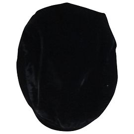 Chanel Black Velvet Cap Black