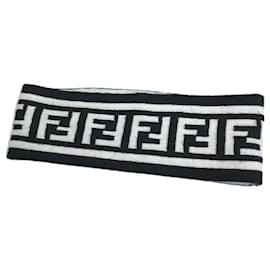 Fendi-*FENDI Zucca FF pattern hair accessories hair band wool black-Black