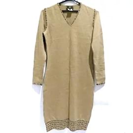 Fendi-*FENDI Marron 42 taille Laine marque vêtements robe accessoires-Marron