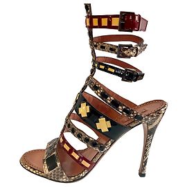 Sandales Alaïa multicolores en cuir Multicolore