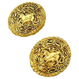 Chanel-Impresionantes pendientes Chanel vintage.-Gold hardware