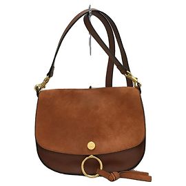 Chloé Chloe Suede Smooth calf leather Curtis Shoulder Bag / Shoulder Bag / Suede / BRW Brown