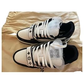 Louis Vuitton-Deportivas LV Monogram Negro Blanco-Negro,Blanco