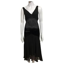 Diane Von Furstenberg-Vestido de seda negro DvF Vittoria-Negro