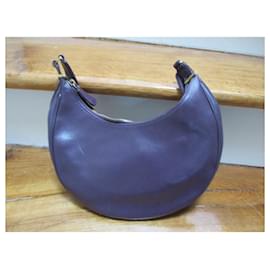 Nina Ricci-Plum leather bag.-Prune