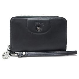 NUEVA CARTERA LONGCHAMP LE PLIAGE COMPACT L3615757001 Billetera de cuero negro Negro