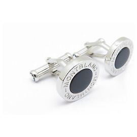 BOTÕES DE PUNHO MONTBLANC MEISTERSTUCK EM METAL PRATA Prata