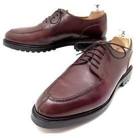 Autre Marque SCARPE MEERMIN 10400 Derby 9.5 43.5 SUOLA COMMANDO IN PELLE CORDOVAN BORDEAUX Bordò