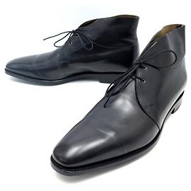 JOHN LOBB ZAPATOS BOTAS CHUKKA ROMEY 9mi 43 botas de cuero negro Negro
