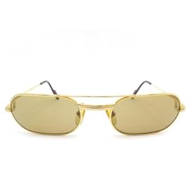 Cartier-ÓCULOS DE SOL CARTIER TRINITY EM METAL OURO + CAIXA DE ÓCULOS DE SOL DOURADO-Dourado