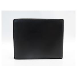 Alfred Dunhill-DUNHILL WALLET CARD HOLDER IN BLACK LEATHER + BOX LEATHER WALLET-Black
