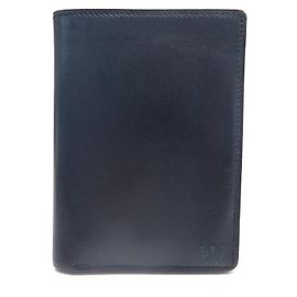 JM WESTON WALLET IN NAVY NAVY BLUE LEATHER CARD HOLDER + WALLET BOX Navy blue