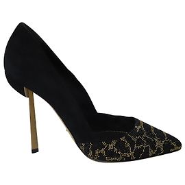 Sergio Rossi Animal Print Embedded Pumps in Multicolor Crystal Multiple colors