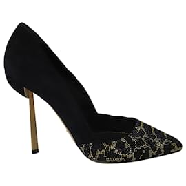 Sergio Rossi-Sergio Rossi Animal Print Embedded Pumps in Multicolor Crystal-Other,Python print