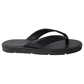 Vince-Vince Olexa Flip Flop Sandalen aus schwarzem Leder-Schwarz