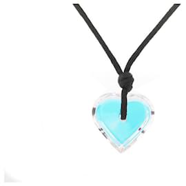 NUOVO CIONDOLO CUORE BACCARAT IN CRISTALLO TRASPARENTE IRIDESCENTE + SCATOLA PENDENTE Altro