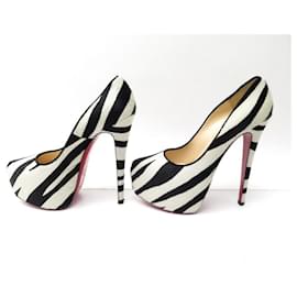 Christian Louboutin-SHOES PUMPS CHRISTIAN LOUBOUTIN NEW DAFODILLE PONY ZEBRA 39 SHOES-Other