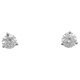 inconnue-White gold ear studs, diamants.-Other