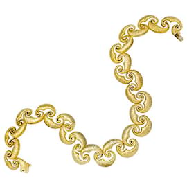 inconnue-Textured yellow gold necklace.-Other