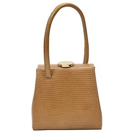 Little Liffner Bolsa Mademoiselle em couro marrom com relevo Marrom