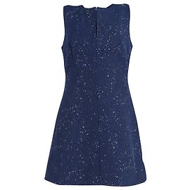Diane Von Furstenberg Robe Yvette Tweed en Coton Bleu Autre