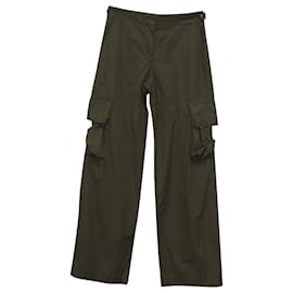 Helmut Lang-Helmut Lang Cargo Pants in Khaki Green Cotton -Green,Khaki