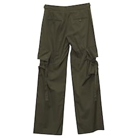 Helmut Lang-Helmut Lang Cargo Pants in Khaki Green Cotton -Green,Khaki