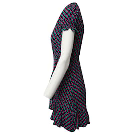 Diane Von Furstenberg-Diane Von Furstenberg Printed Mini Wrap Dress in Multicolor Silk-Multiple colors