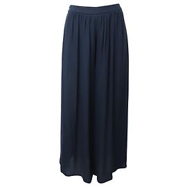 Calça Palazzo de Perna Larga Etro em Seda Azul Marinho Azul marinho